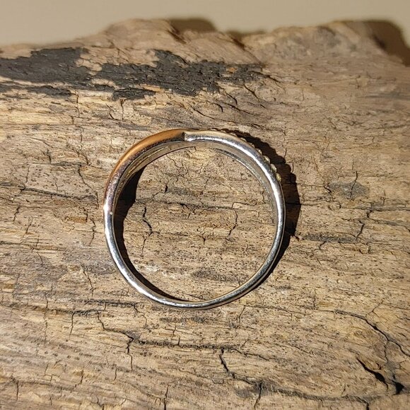 Large Size Sterling Silver 925 Infinity Ring Rose Gold Merle Diamond Accent 10.5 - Picture 8 of 10